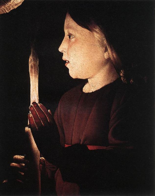 LA TOUR, Georges de Christ in the Carpenter's Shop (detail) Sweden oil painting art